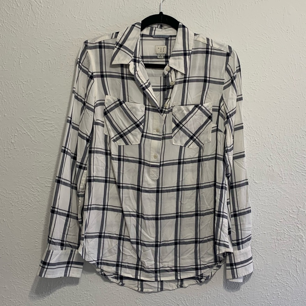 a new day Checked Button-Down Any Day Shirt